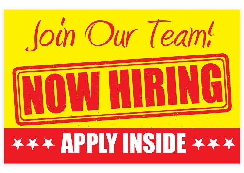 Pro Image NOW HIRING Apply Inside Sign â€“ PVC size 11â€ x 17â€ Unique Design - for Business, Store Window | Job Opening - Image 1
